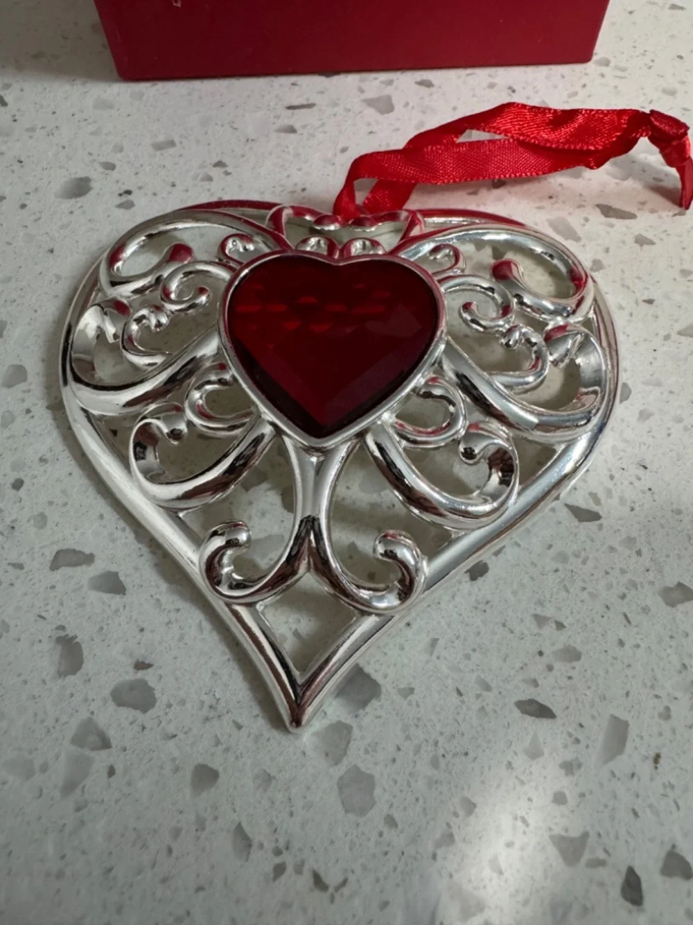 NIB Lenox Christmas Heart Ornaments Set of 3